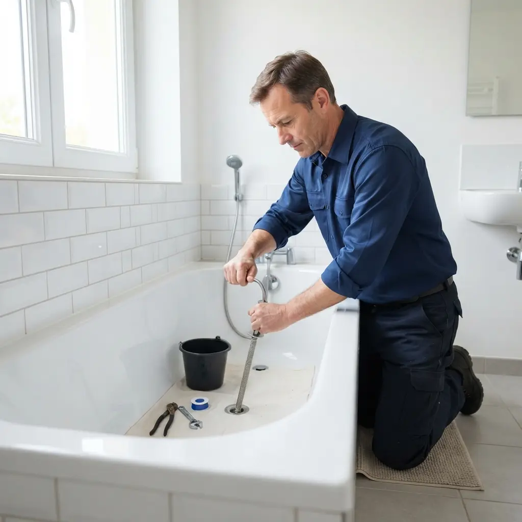 À Melun, chaque geste compte pour prévenir un bouchon de baignoire sans risque.