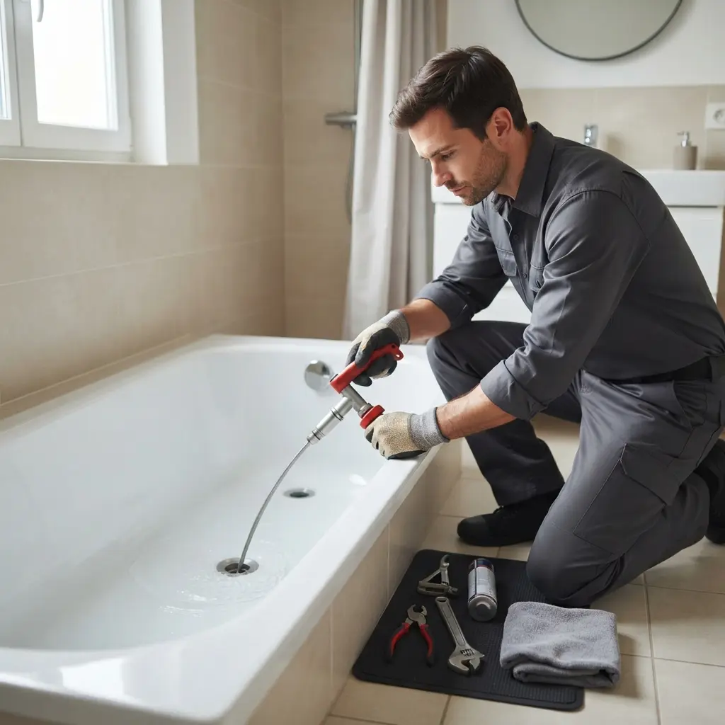 Rassurez‑vous, votre baignoire et douche retrouveront leur fluidité