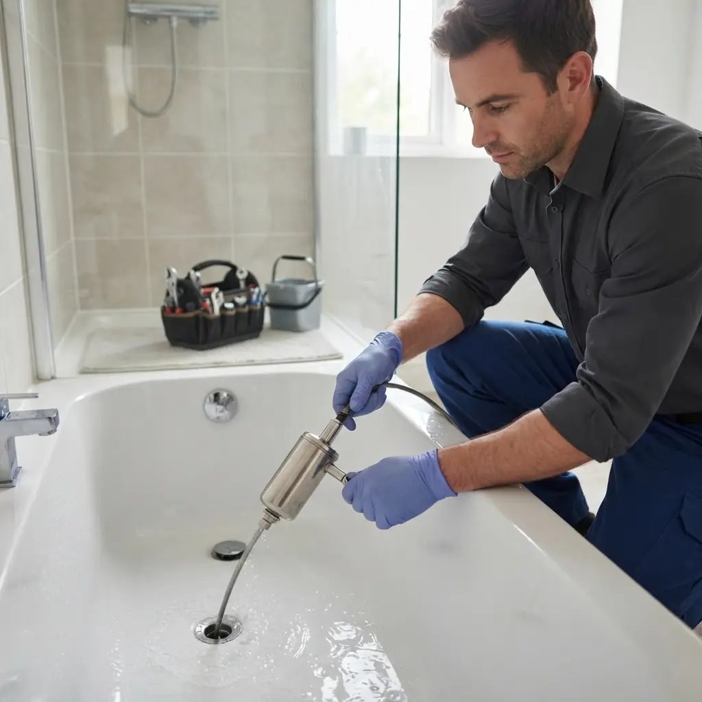 Méthode de travail pour débouchage baignoire et douche