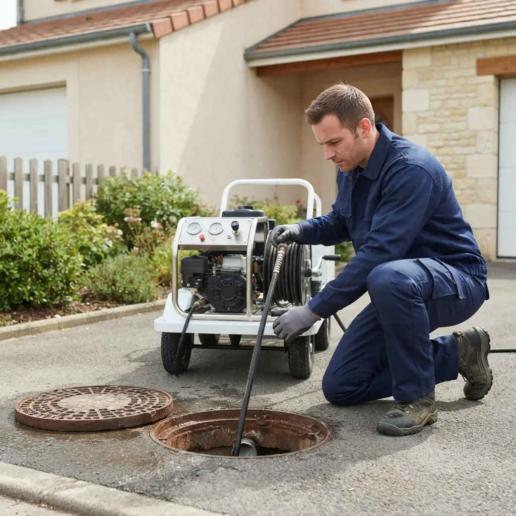 Comment se déroule l'intervention de hydrocurage à Jouy-le-Moutier ?