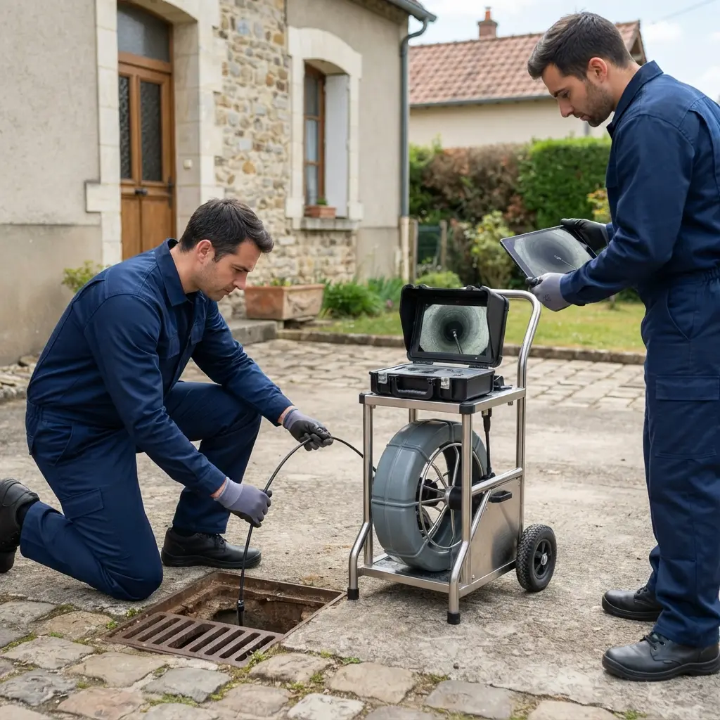 \ Voilà comment nous procédons lors de l'inspection caméra à Crépy-en-Valois