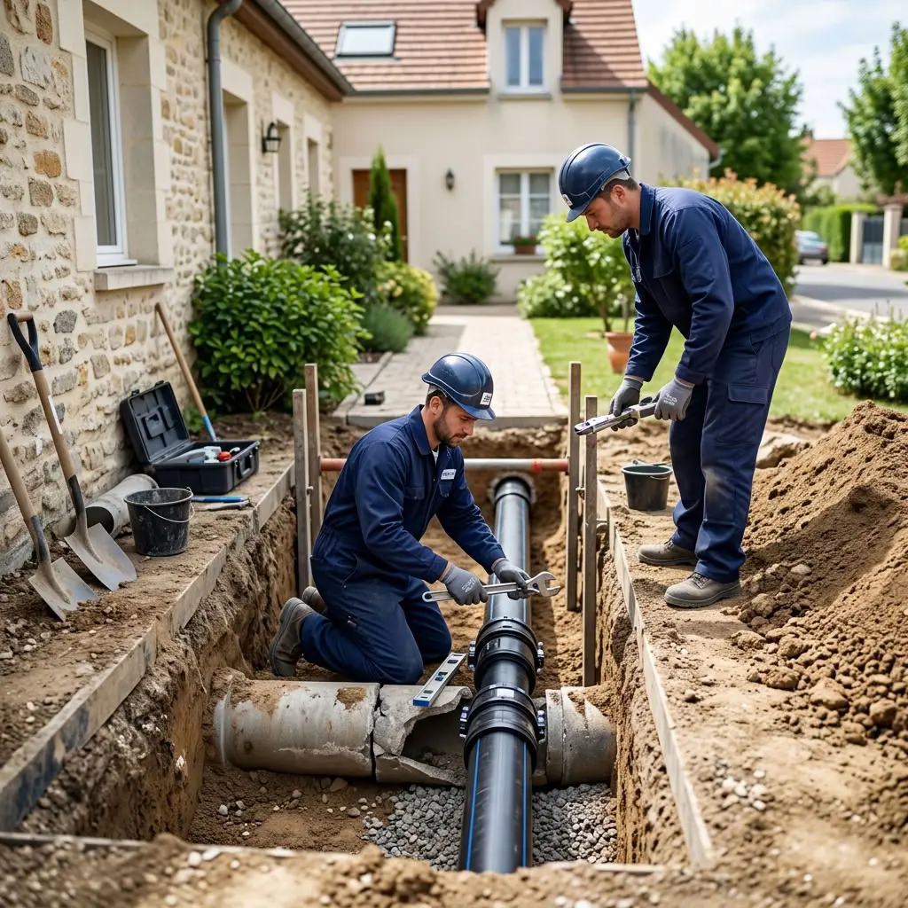 Comment se déroule la réfection de canalisation à Verneuil-sur-Seine ?