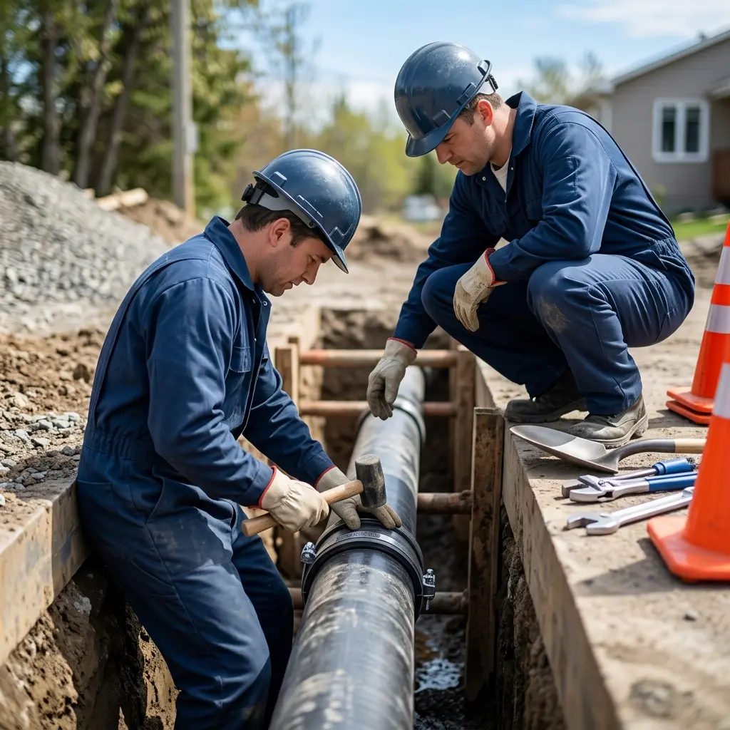 Comment se déroule la réfection de canalisation à Montmagny ?